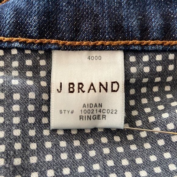 J Brand Aidan Ringer slim leg darker wash high rise denim jeans 31 - Picture 7 of 10